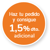 Haz tu pedido y consigue un 1,5% de descuento adicional